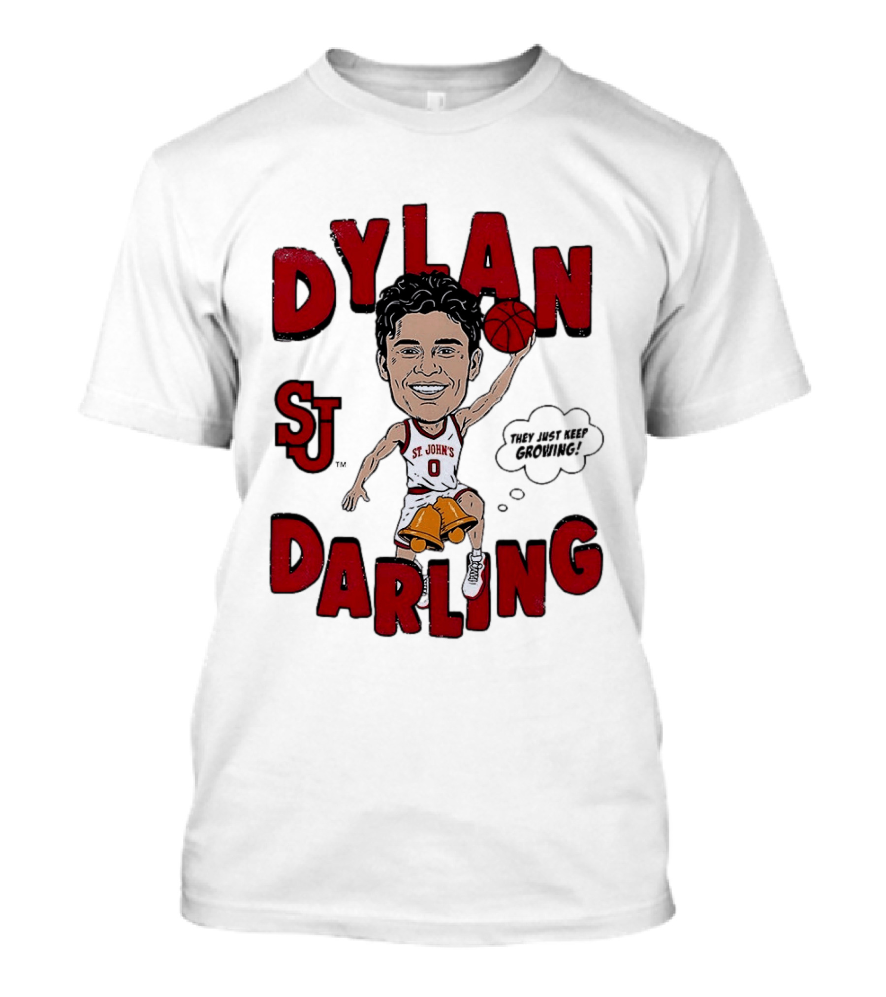 Dylan Darling St. John's Red Storm Caricature Comic T-Shirt