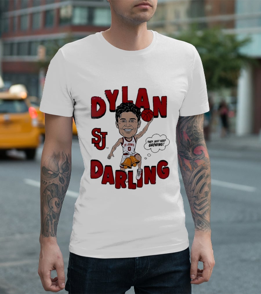 Dylan Darling St. John's Red Storm Caricature Comic T-Shirt