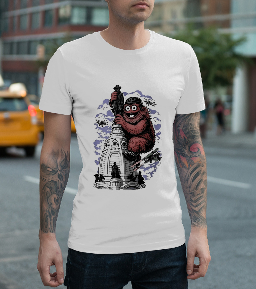 Gritty Kong Embrace Philadelphia City Hall T-Shirt
