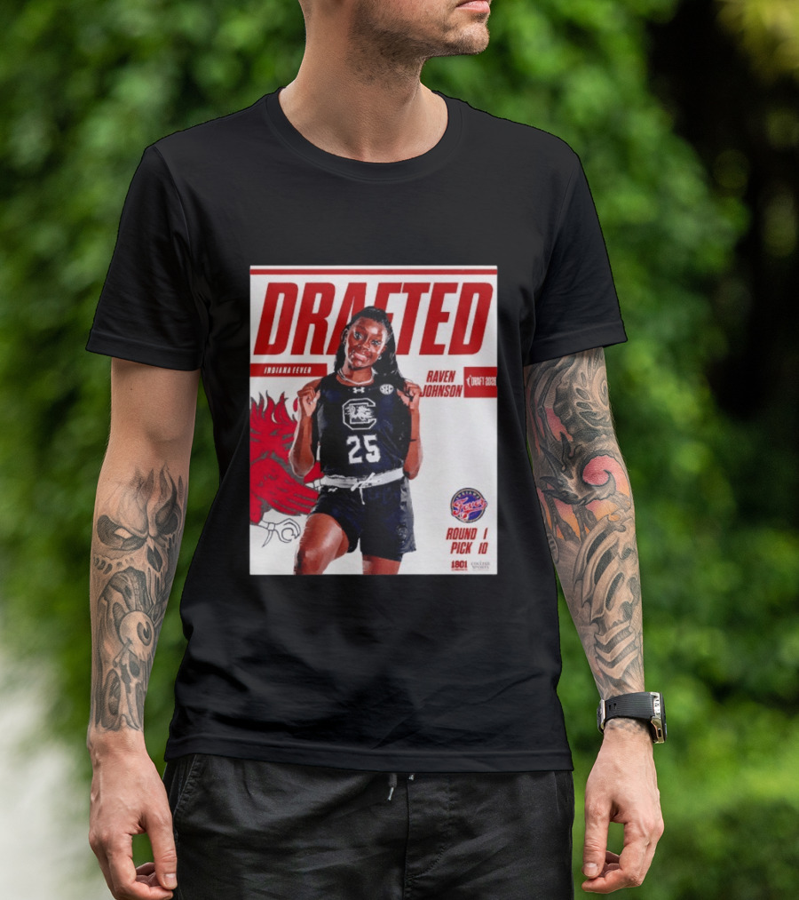 Raven Johnson Drafted Round 1 Pick 10 Indiana Fever WNBA 2026 T-Shirt