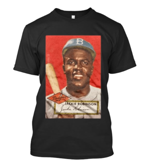 Jackie Robinson 1952 Topps Baseball Dodgers T-Shirt
