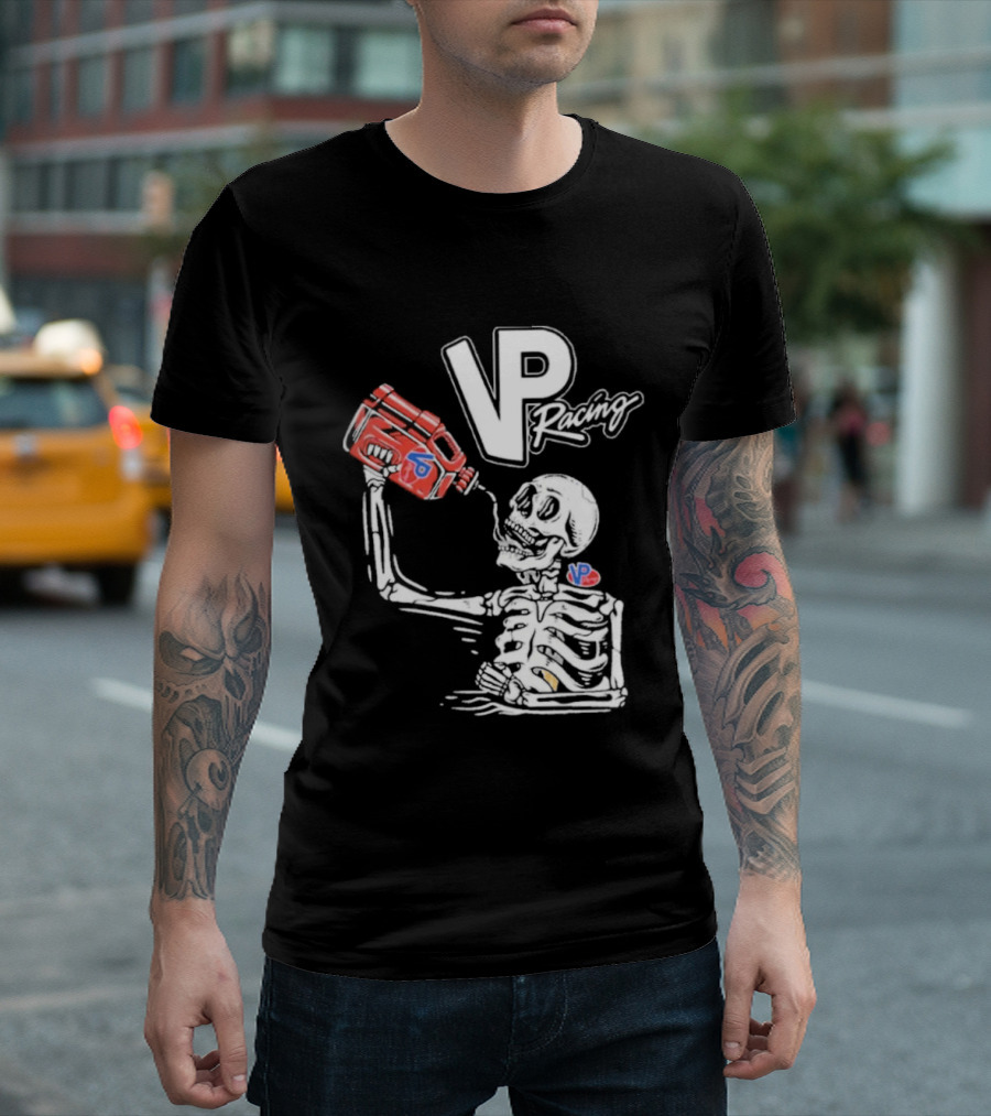 2026 VP Racing Skeleton Gas Can Drinking T-Shirt