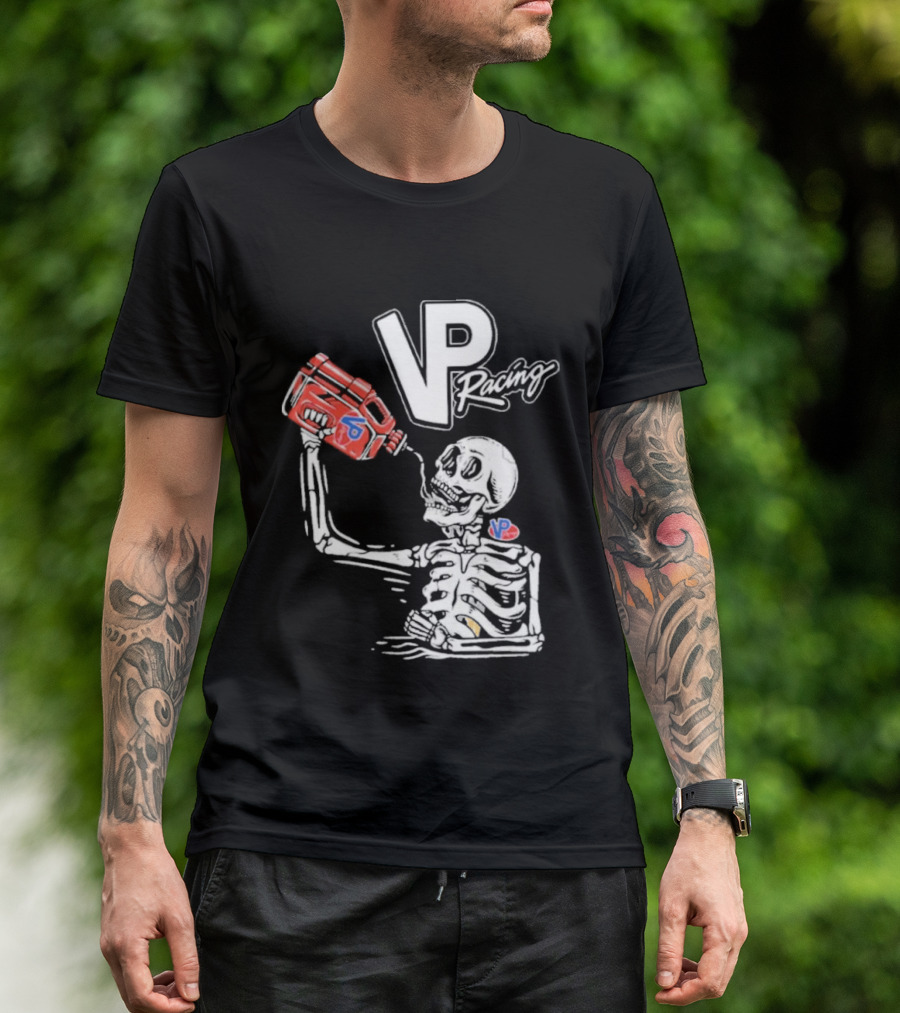 2026 VP Racing Skeleton Gas Can Drinking T-Shirt