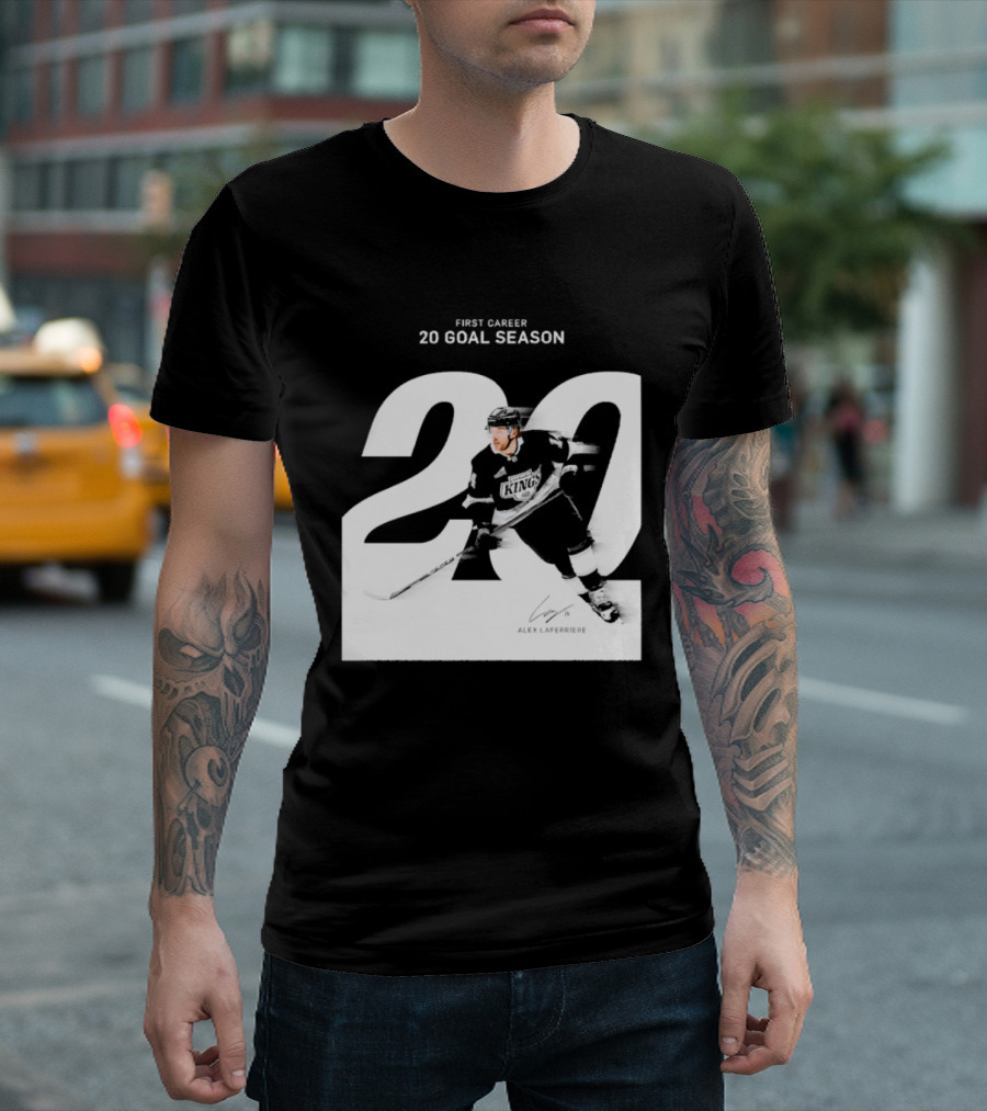 Alex Laferriere Los Angeles Kings First Career 20 Goal Season 20 T-Shirt