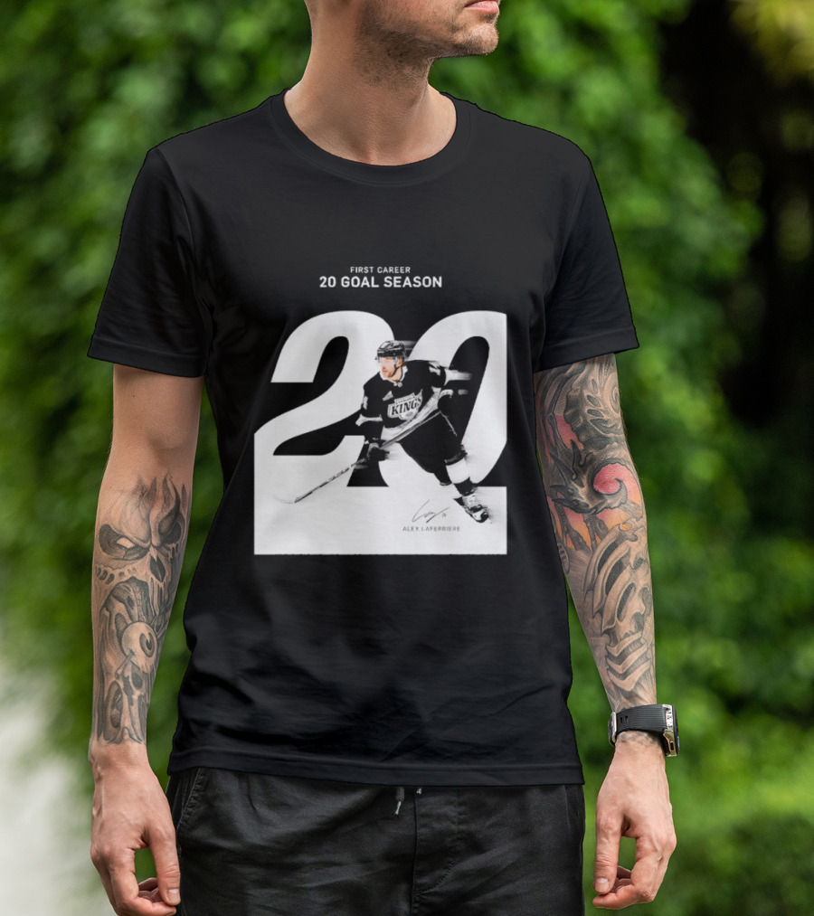Alex Laferriere Los Angeles Kings First Career 20 Goal Season 20 T-Shirt