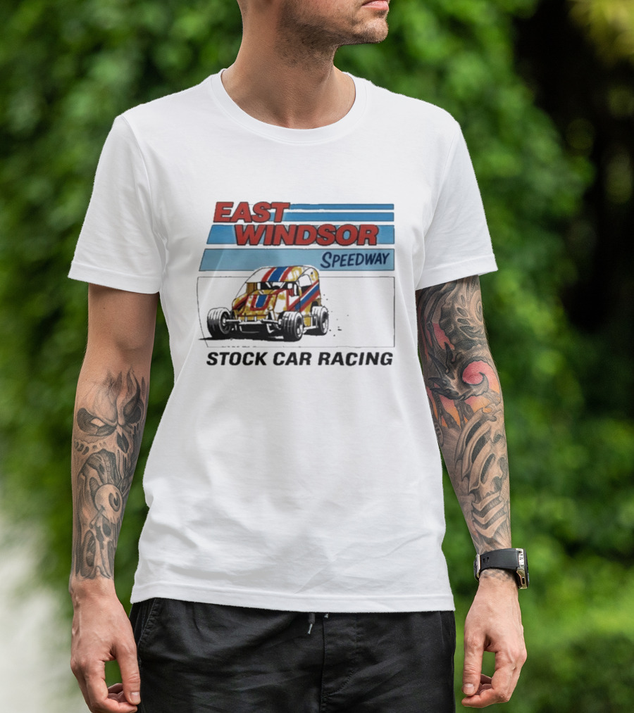 East Windsor Speedway Stock Car Racing Vintage Classic Auto Racing T-Shirt