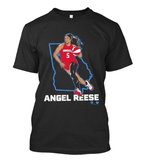 Angel Reese Basketball Player In Red Jersey Georgia State T-Shirt