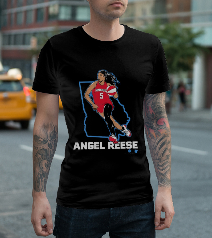Angel Reese Basketball Player In Red Jersey Georgia State T-Shirt