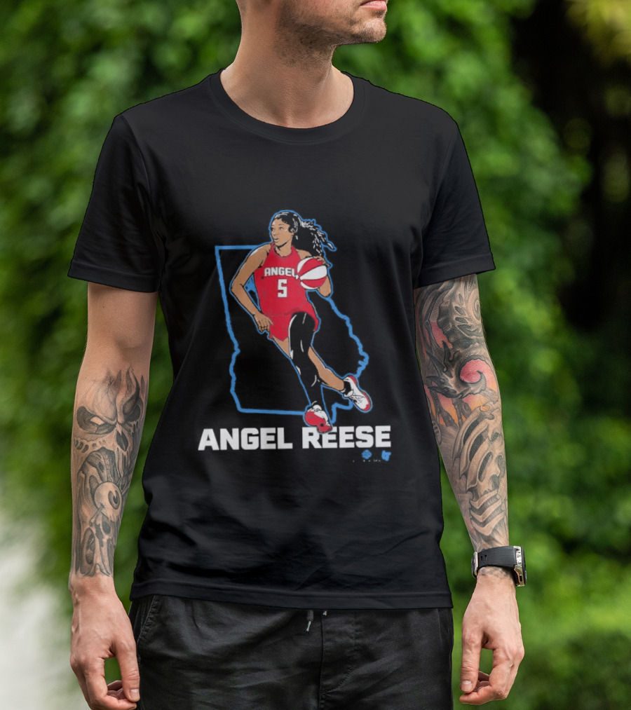 Angel Reese Basketball Player In Red Jersey Georgia State T-Shirt