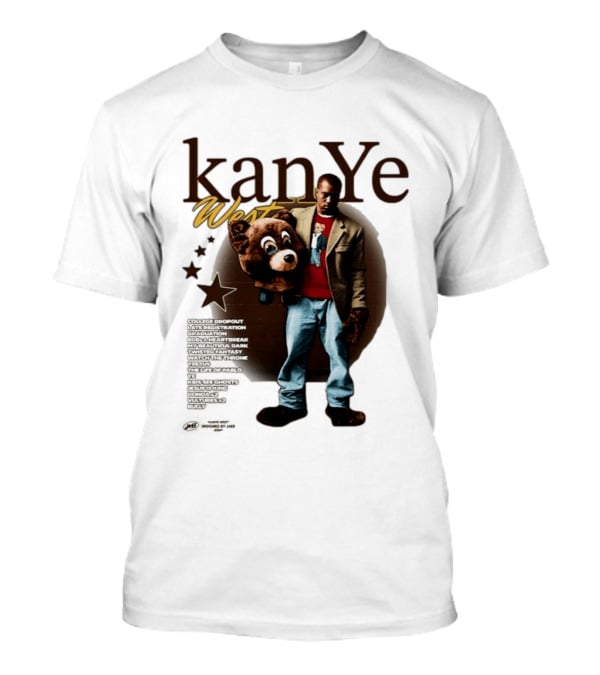 Kanye West Ye College Dropout Late Registration Graduation Albums Bear T-Shirt