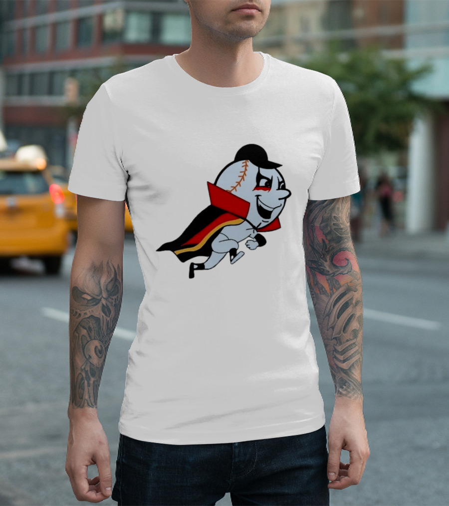Mr. Met Danhausen Baseball Character With Cape And Makeup T-Shirt
