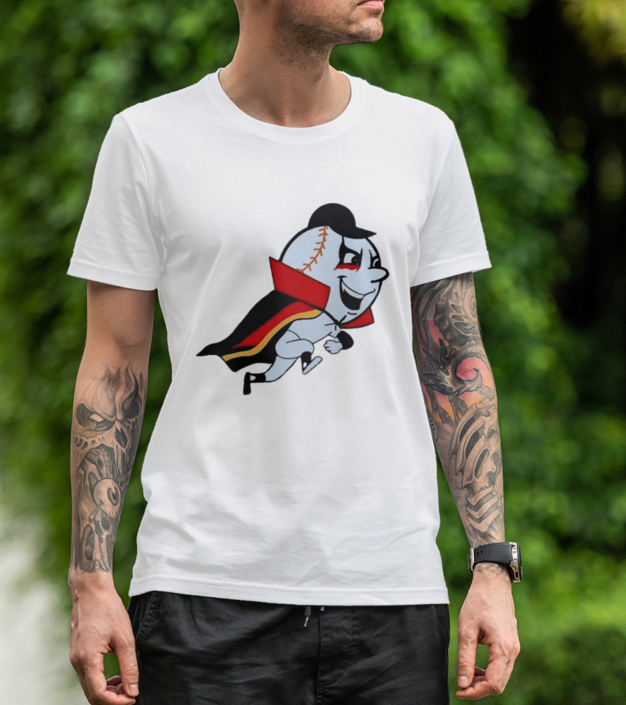 Mr. Met Danhausen Baseball Character With Cape And Makeup T-Shirt
