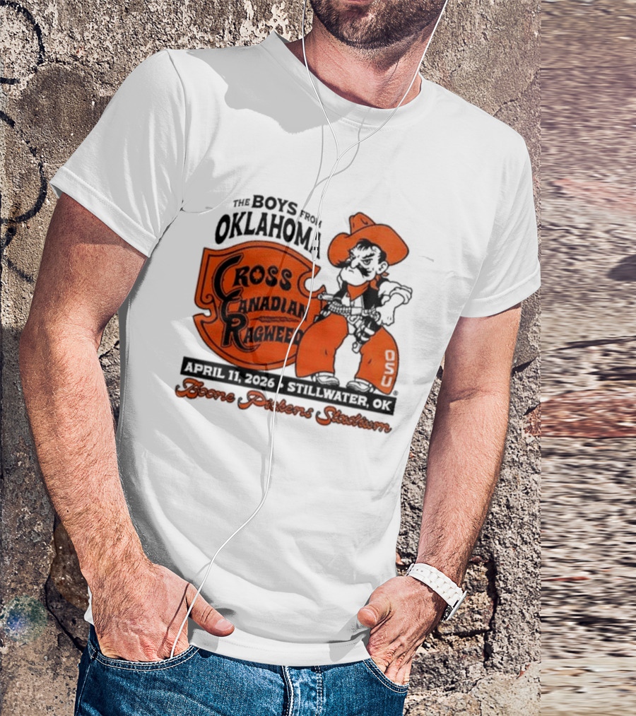 Oklahoma State Cowboys Cross Canadian Ragweed Tour 2026 Stillwater Boone Pickens Stadium T-Shirt