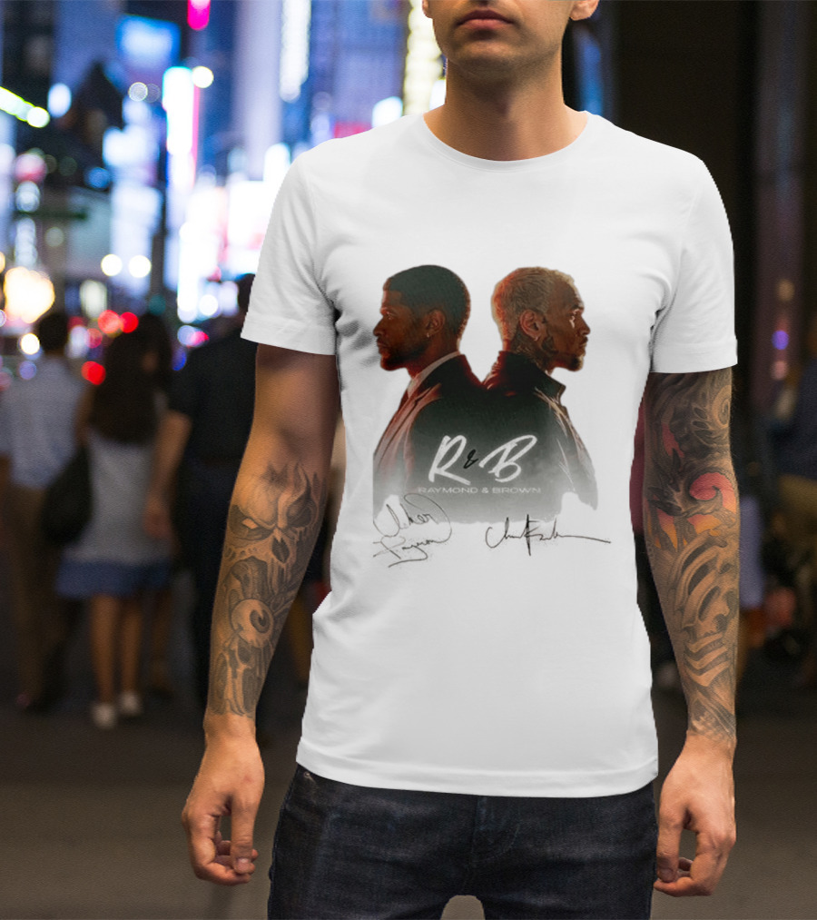 Raymond & Brown R&B Tour Usher Chris Brown Collaboration T-Shirt