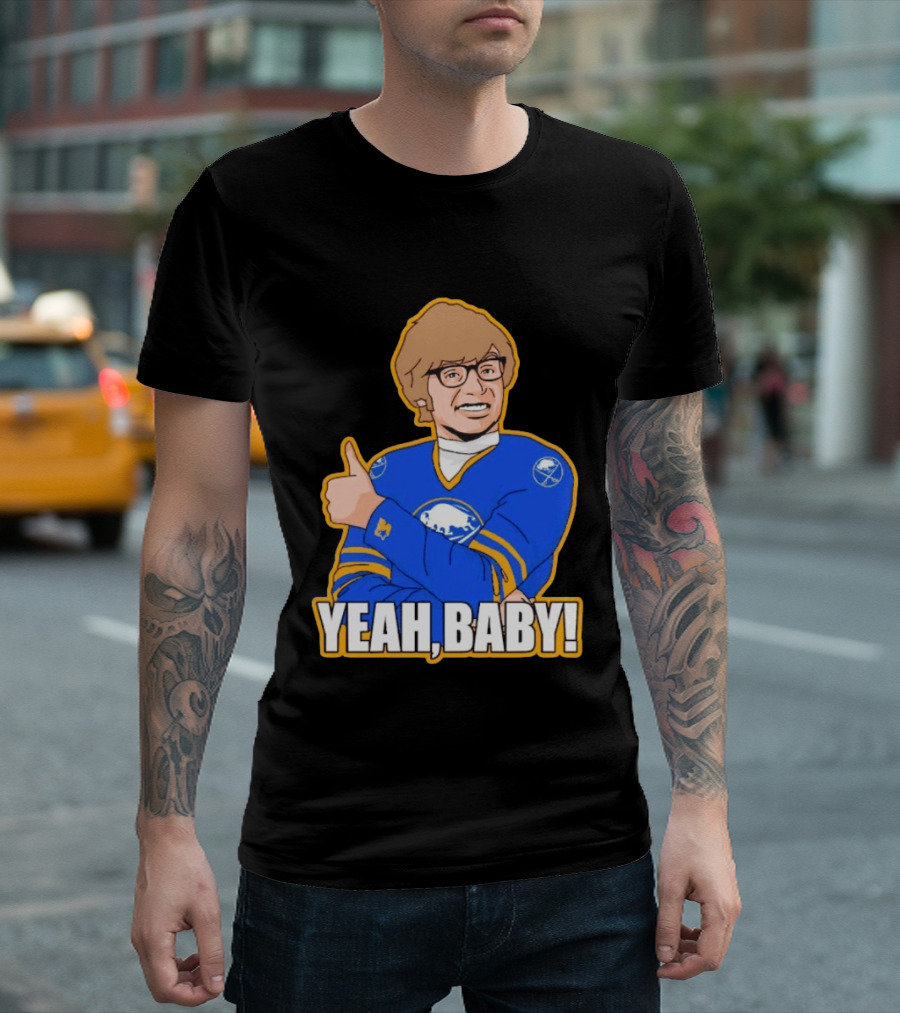 Yeah Baby Austin Powers Buffalo Sabres Hockey T-Shirt