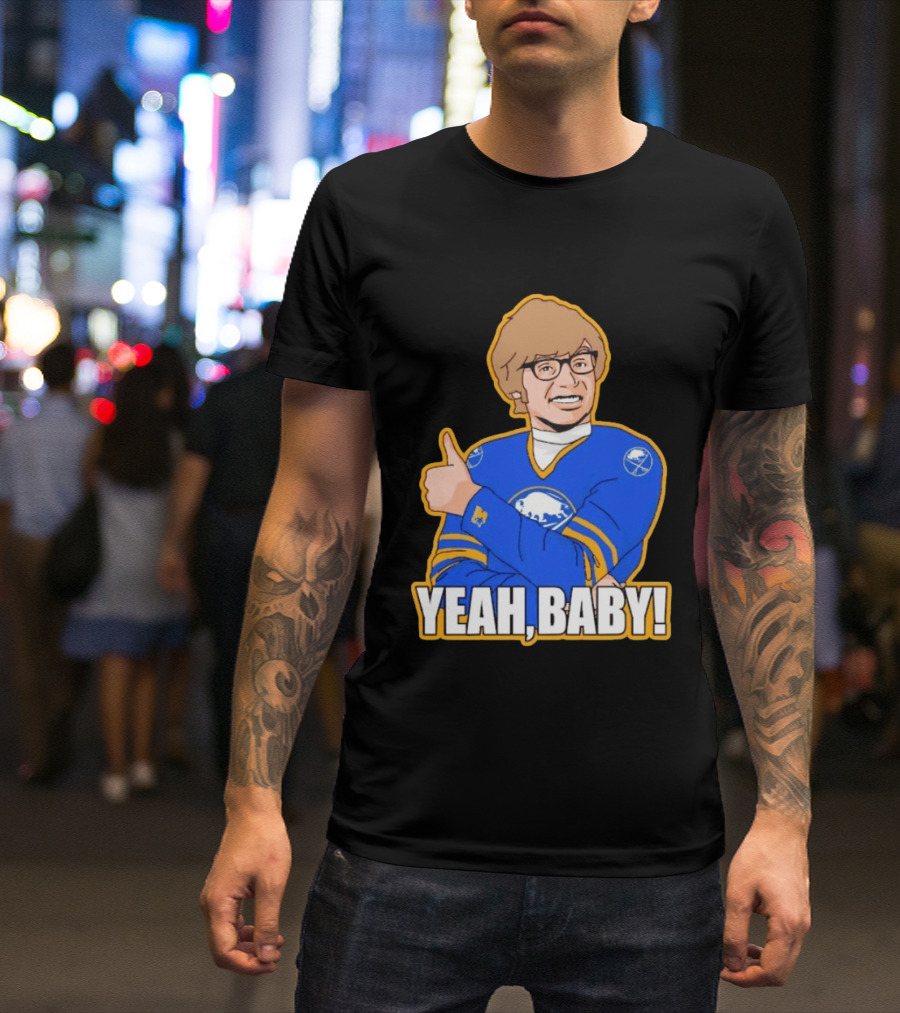 Yeah Baby Austin Powers Buffalo Sabres Hockey T-Shirt