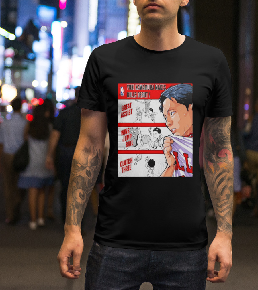 Yuki Kawamura Makes Bulls Debut Great Assist Jump Ball Clutch Three T-Shirt