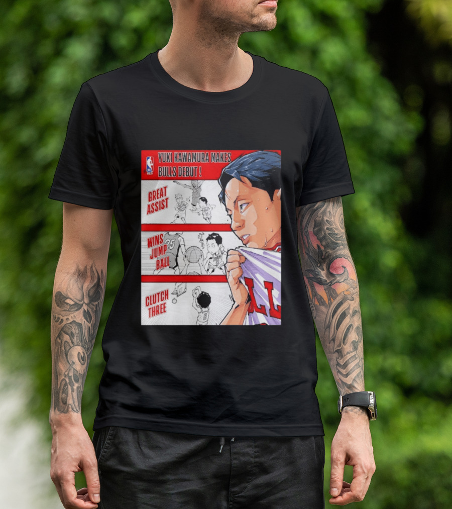 Yuki Kawamura Makes Bulls Debut Great Assist Jump Ball Clutch Three T-Shirt