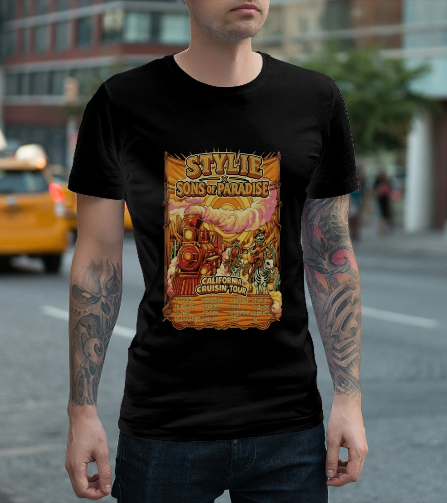 Stylie And Sons Of Paradise California Cruisin 2026 Tour T-Shirt