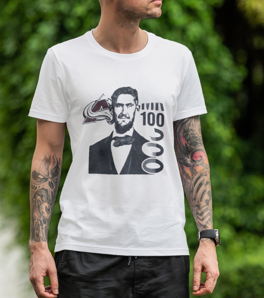 Avalanche 1000 Mr Bow Tie And Hockey Sticks T-Shirt