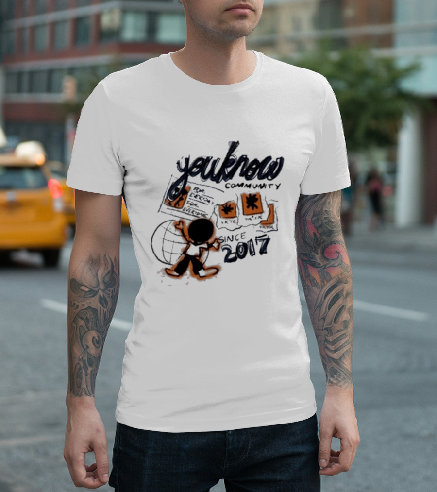 Youknow Community Built By You Blueprint Hood Grey Since 2017 T-Shirt