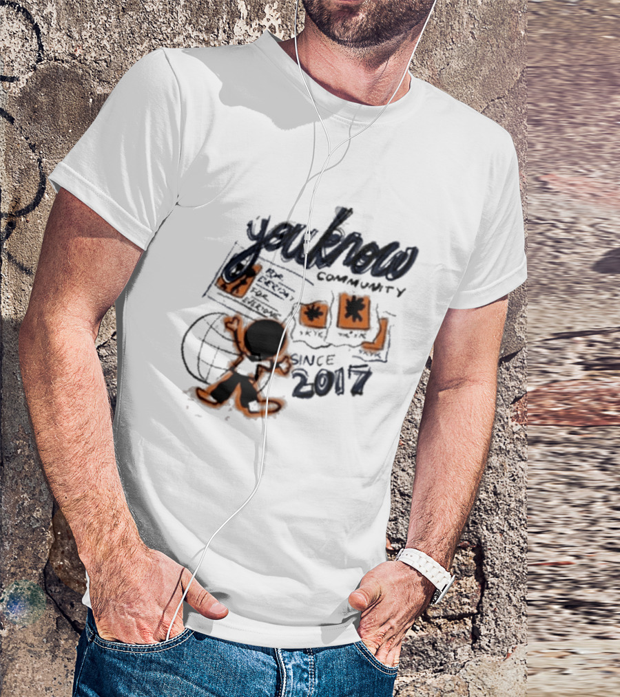 Youknow Community Built By You Blueprint Hood Grey Since 2017 T-Shirt