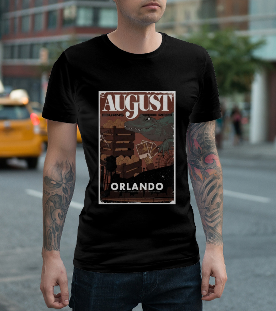 August Burns Red Orlando Tour April 16 2026 Lake Buena Vista House Of Blues T-Shirt