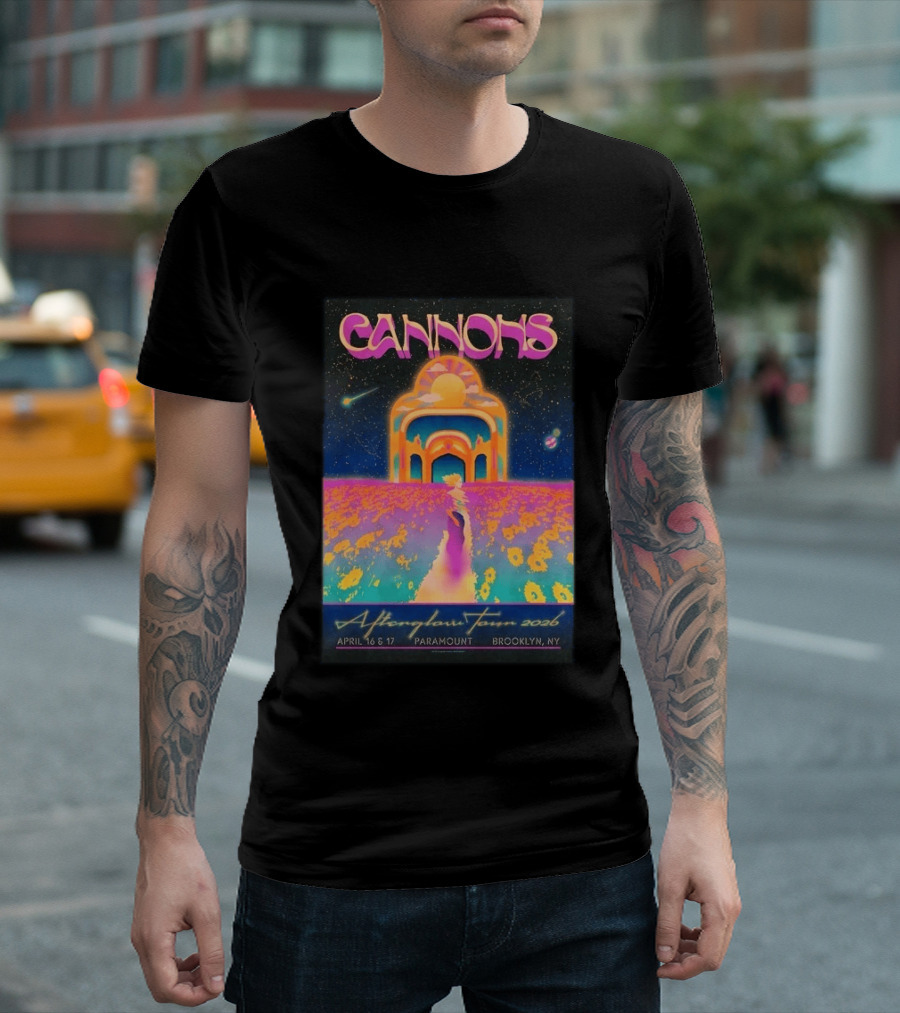 Cannons Afterglow Tour 2026 April 16 17 Paramount Brooklyn NY T-Shirt