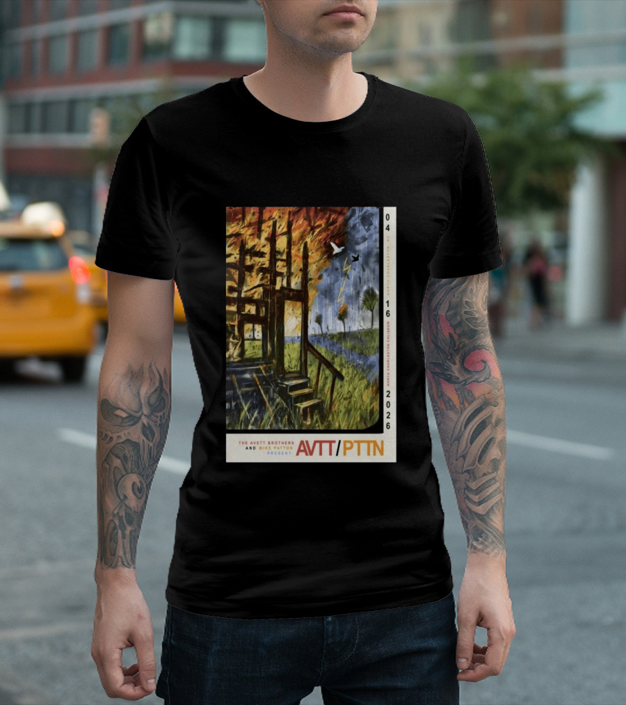 The Avett Brothers Mike Patton Presents AVTT PTTN April 16 2026 North Charleston Coliseum T-Shirt