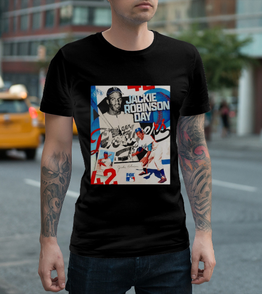 Jackie Robinson Day Brooklyn Dodgers MLB Fox 42 T-Shirt