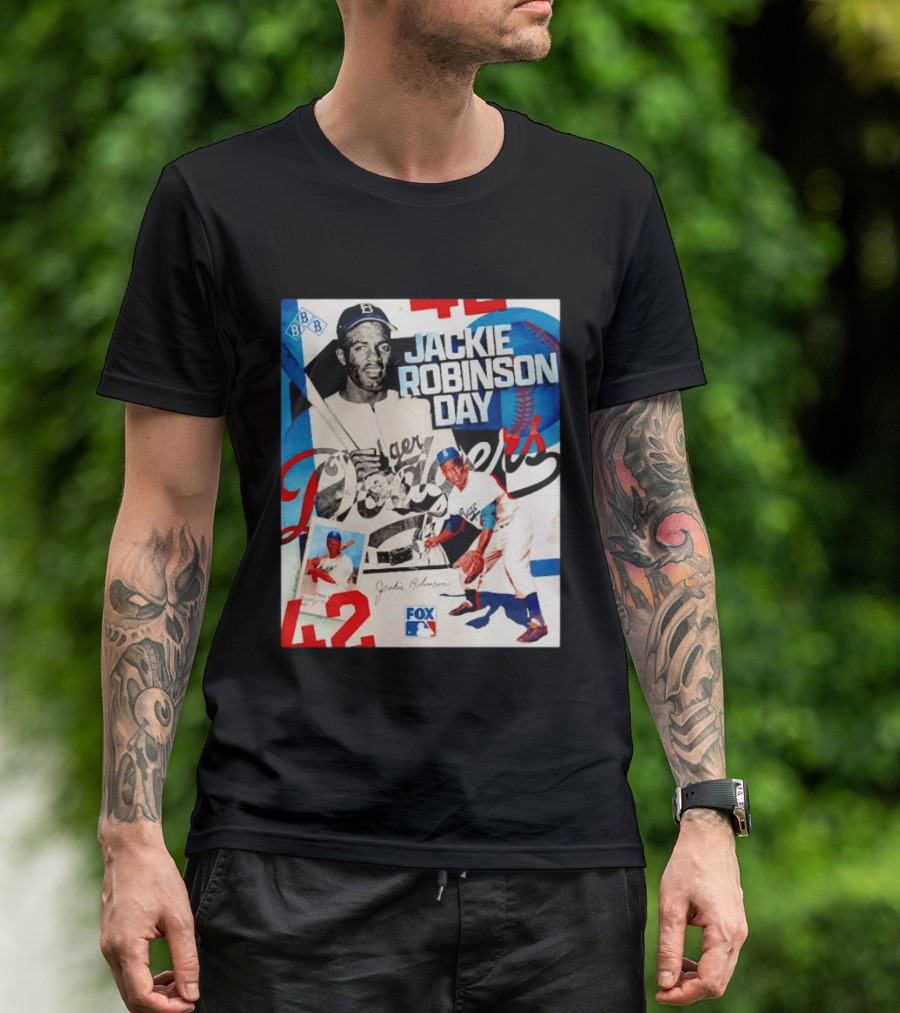 Jackie Robinson Day Brooklyn Dodgers MLB Fox 42 T-Shirt