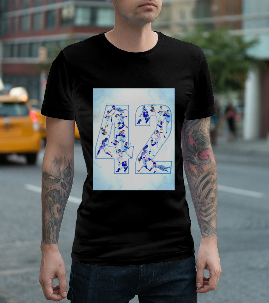 Jackie Robinson Day Brooklyn Dodgers MLB Number 42 Player Team T-Shirt