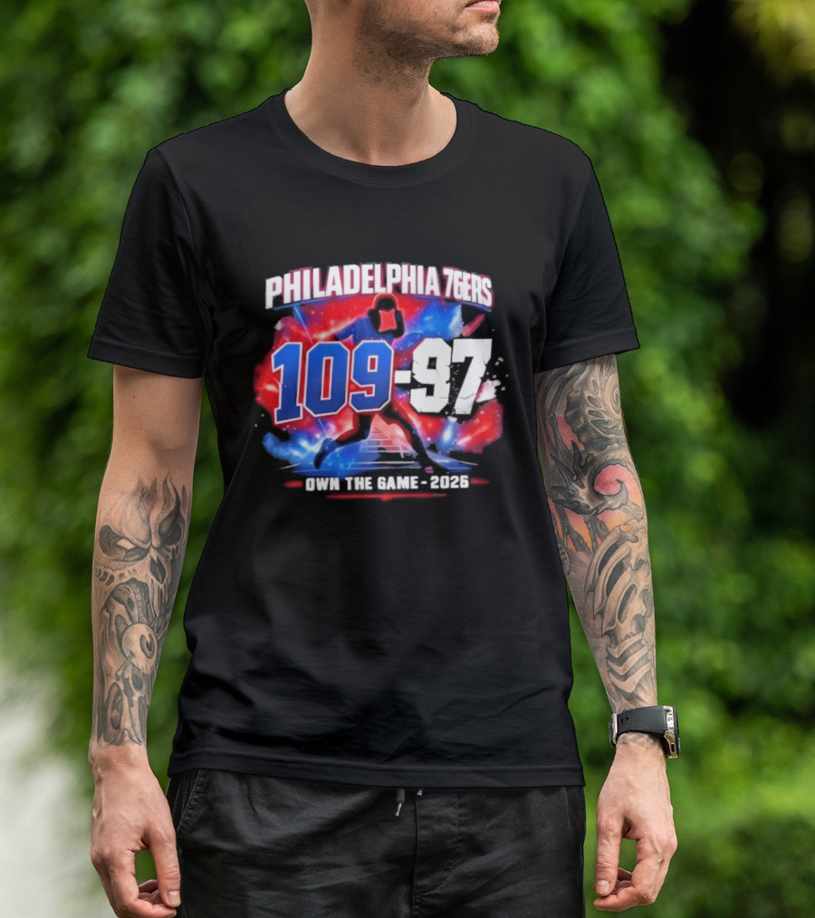 Philadelphia 76Ers 109 97 Victory Vs Orlando Magic Joel Embiid Mode 2026 T-Shirt