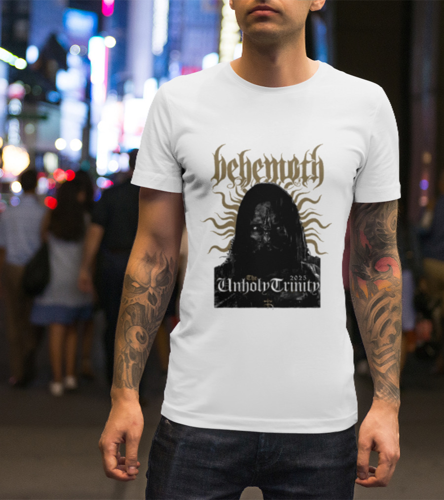 Behemoth The Unholy Trinity Sunburst Symbol Dark T-Shirt