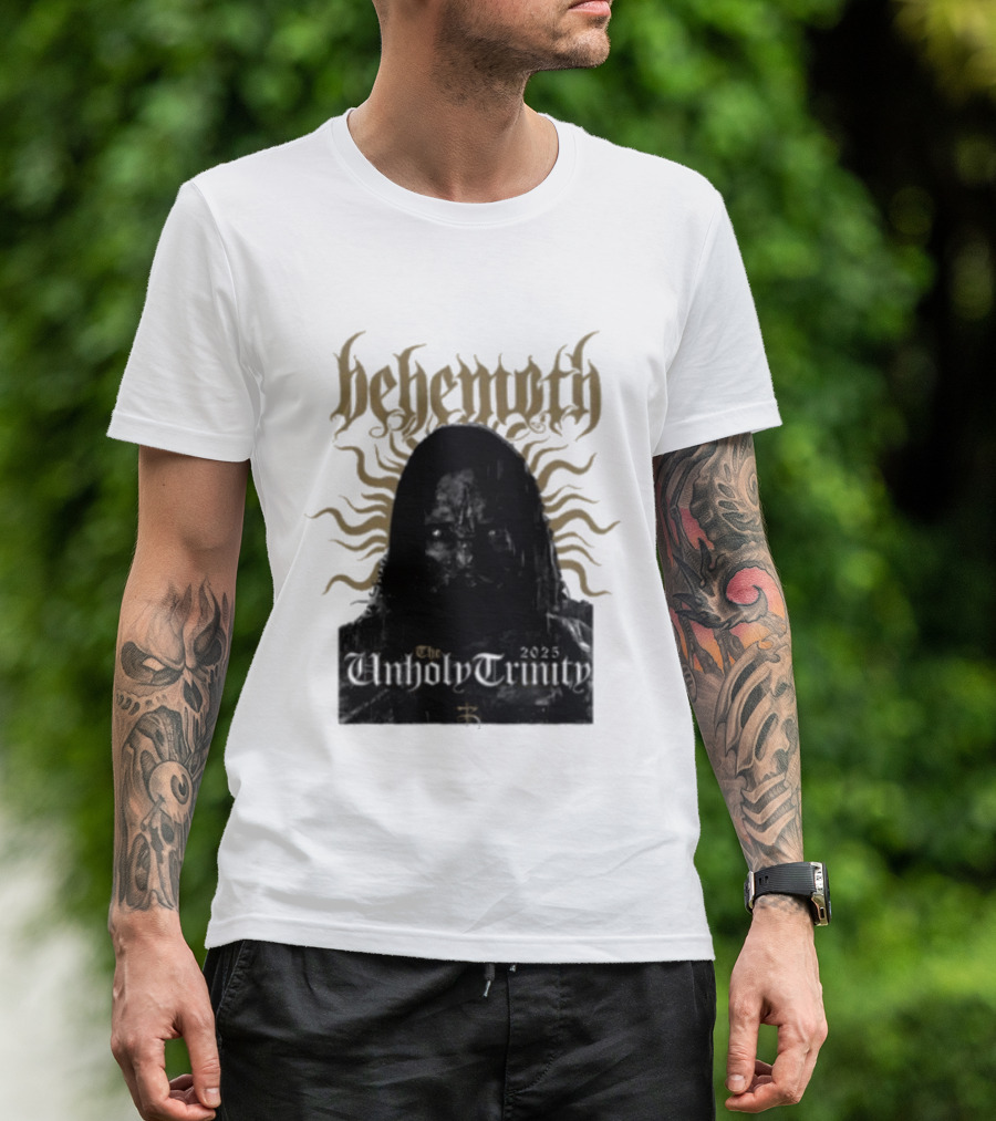 Behemoth The Unholy Trinity Sunburst Symbol Dark T-Shirt