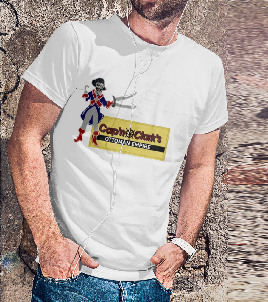 Cap'n Clark's Ottoman Empire Pirate With Crossed Swords T-Shirt