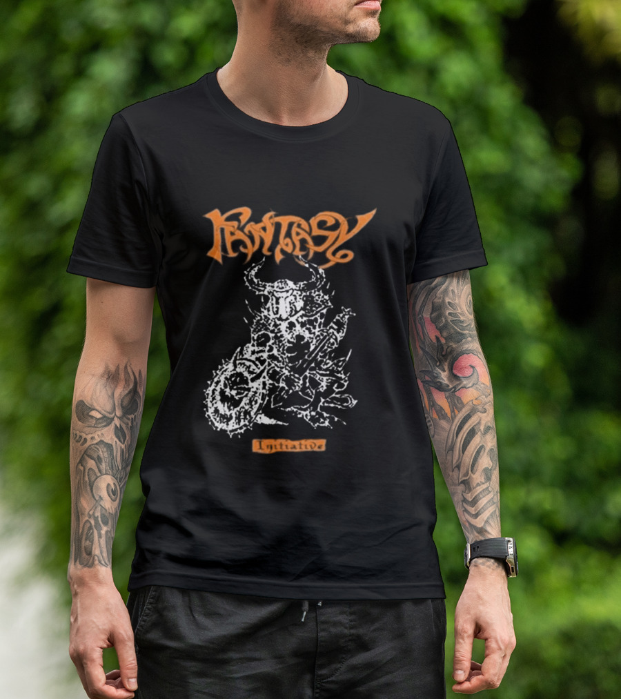 Fantasy Initiative Tormentor Orange Warrior With Spiked Club T-Shirt