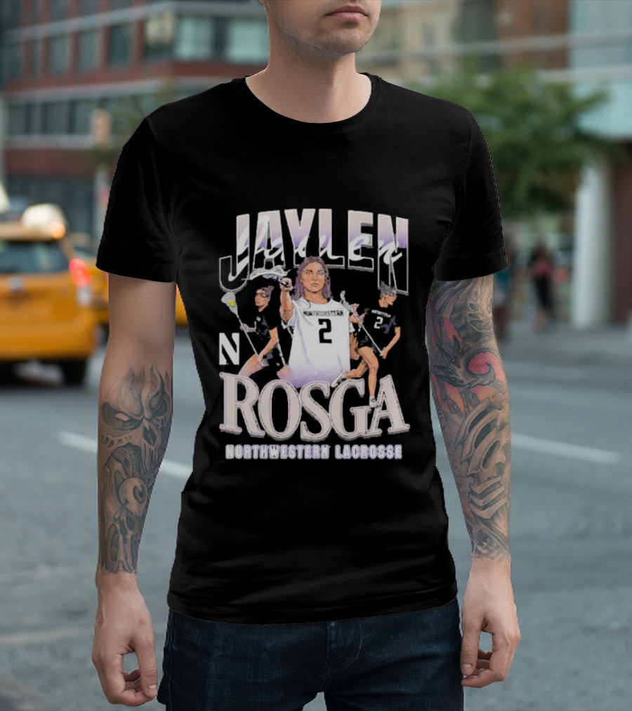 Jaylen Rosga Northwestern Lacrosse Player No. 2 T-Shirt
