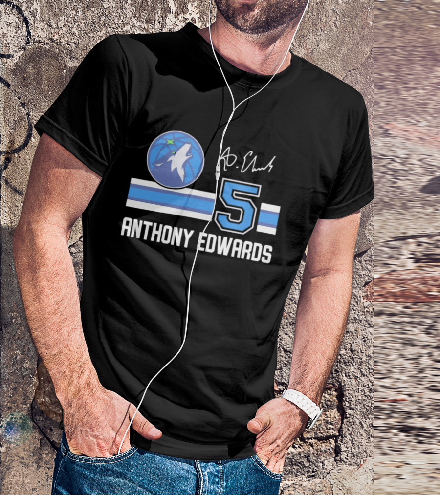 Anthony Edwards Minnesota Timberwolves 5 NBA Signature T-Shirt