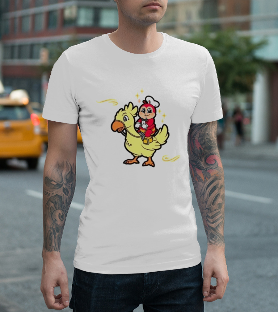 2026 Jollibee Hear Feel Think Riding Chocobo T-Shirt