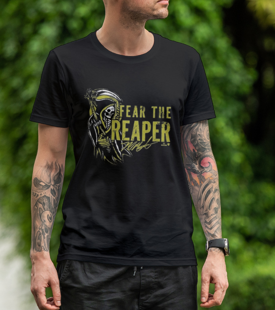 Mason Miller Fear The Reaper Skull Scythe T-Shirt