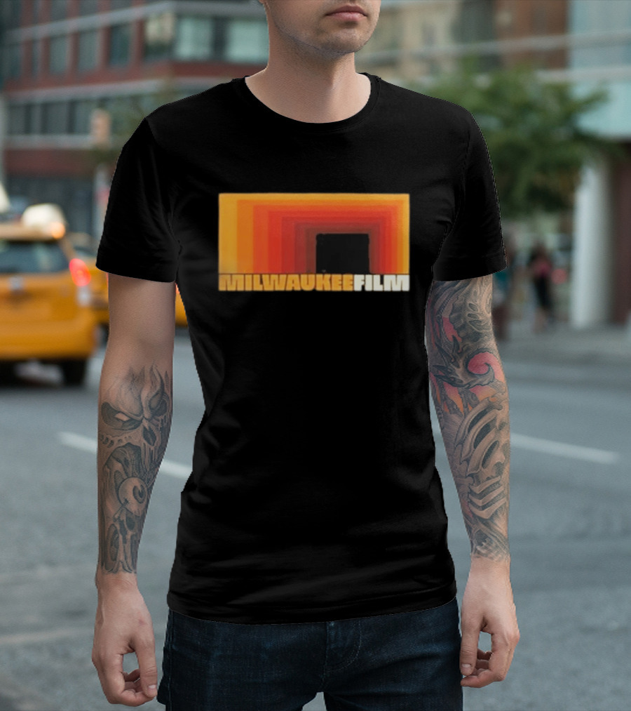 Milwaukee Film Retro Gradient Rectangle T-Shirt