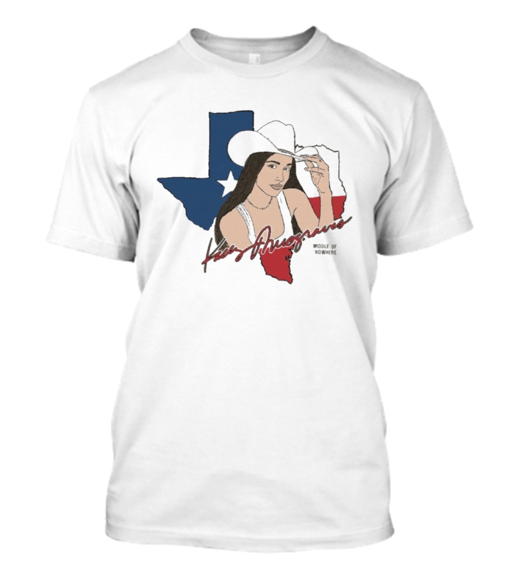 Kacey Musgraves Texas Map Middle Of Somewhere Cowboy Hat T-Shirt