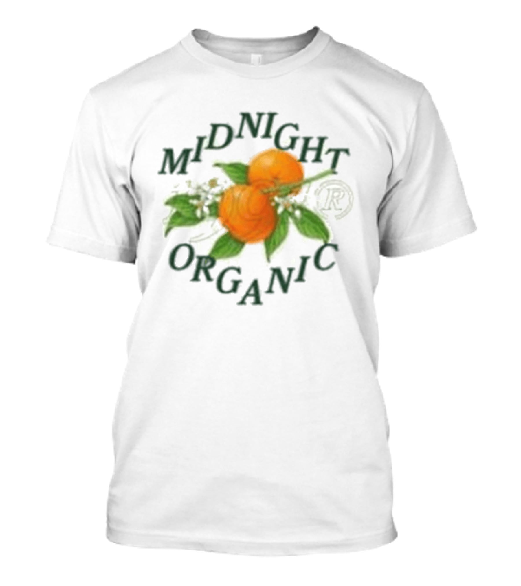 Midnight Organic Citrus Blossoms And Branches T-Shirt
