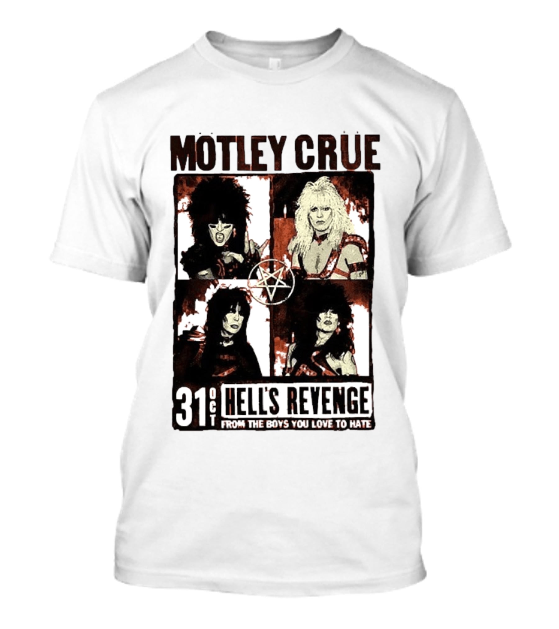 Motley Crue Hell's Revenge 31 Oct From The Boys You Love To Hate Flyer T-Shirt