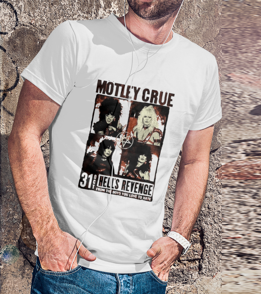 Motley Crue Hell's Revenge 31 Oct From The Boys You Love To Hate Flyer T-Shirt