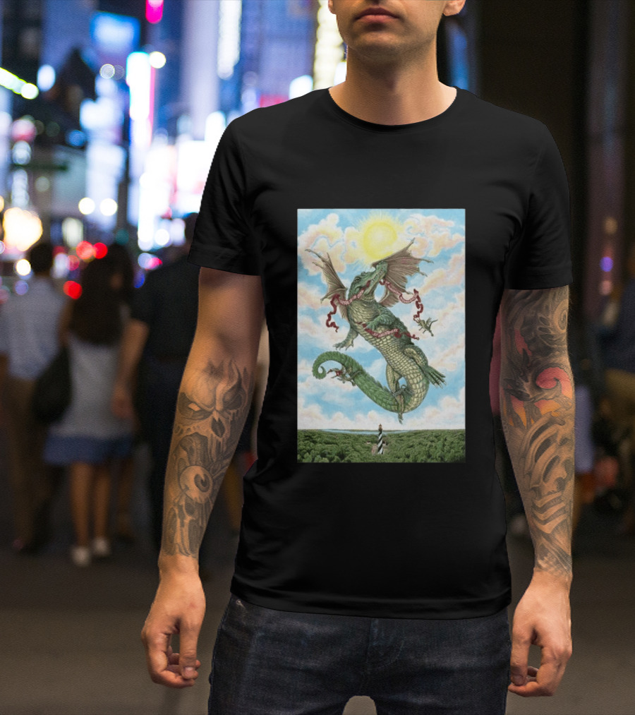 Goose St. Augustine Amphitheatre Concert April 18 19 2026 Flying Dragon And Lighthouse T-Shirt