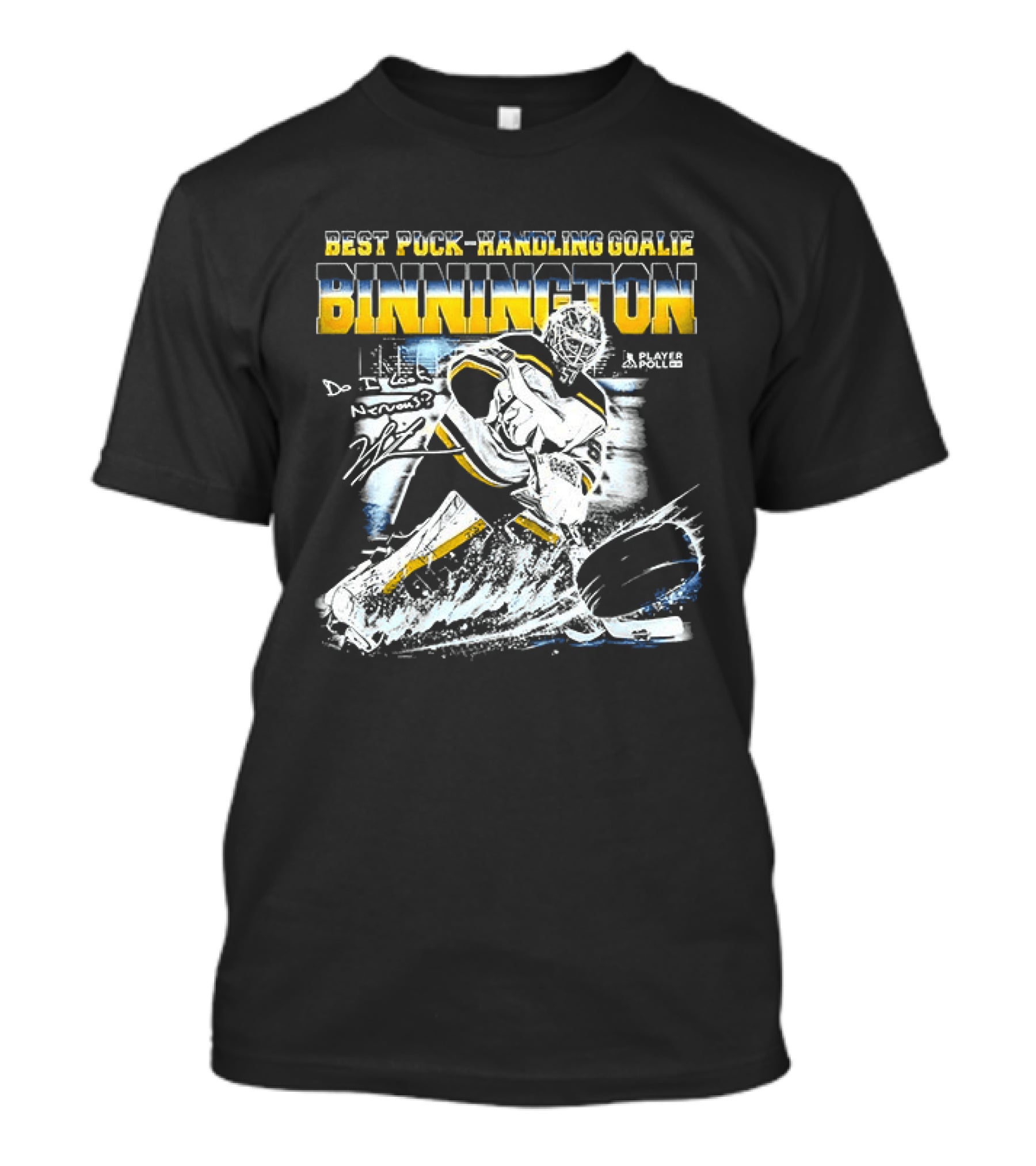 Best Puck Handling Goalie Binnington St. Louis Hockey T-Shirt