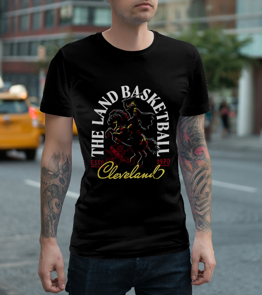 Cleveland The Land Basketball Est 1970 Curved T-Shirt