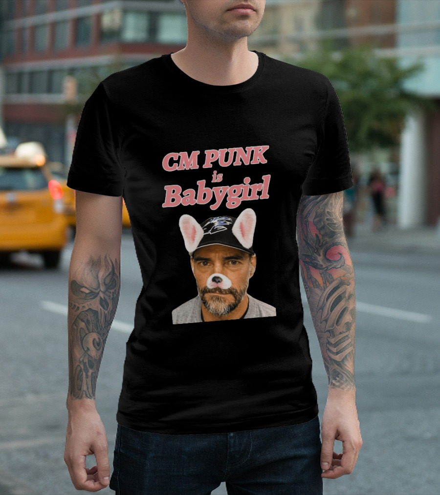 CM Punk Is Babygirl With Cute Ears And Nose Accessory T-Shirt